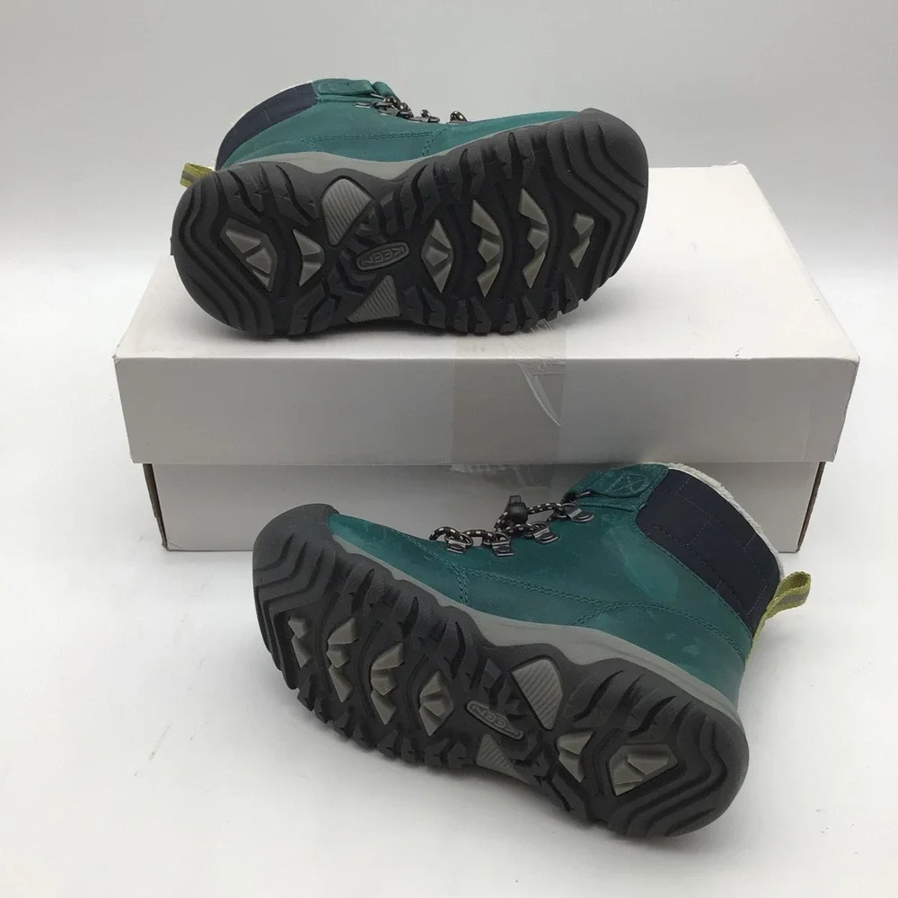 Keen Kanibou WP Kids Winter Boots Deep Lagoon Jazzy Green Waterproof Size 11 NEW